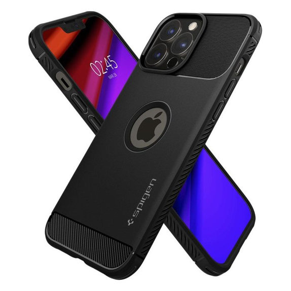 Spigen - Puzdro Rugged Armor pre iPhone 13 Pro Max, čierna