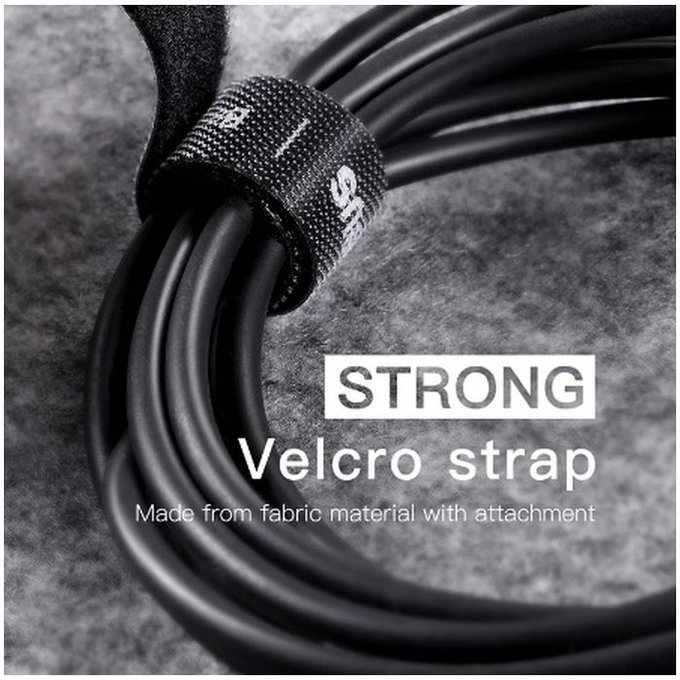 Baseus - Organizér Káblov - Sťahovacia Páska (3m), šedá