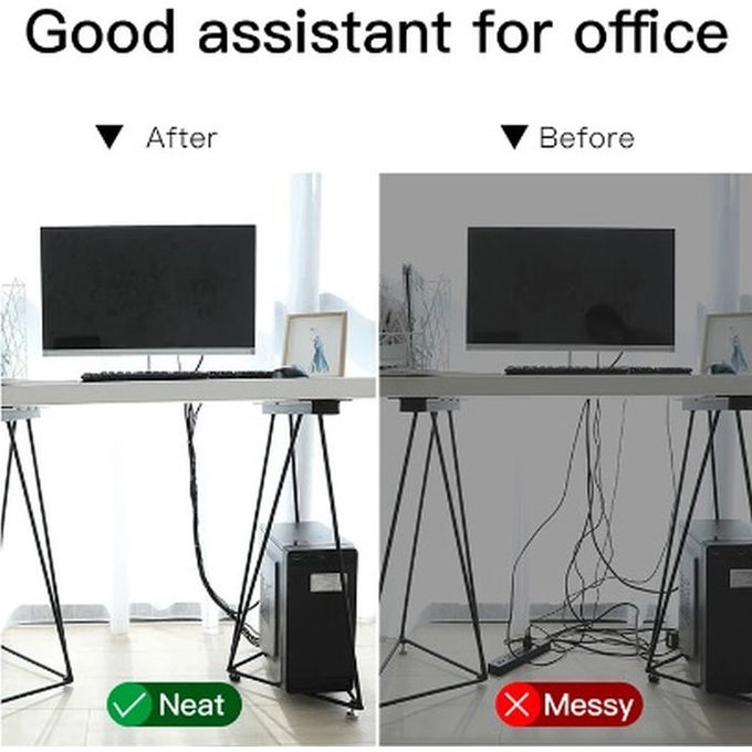 Baseus - Organizér Káblov - Sťahovacia Páska (1m), šedá