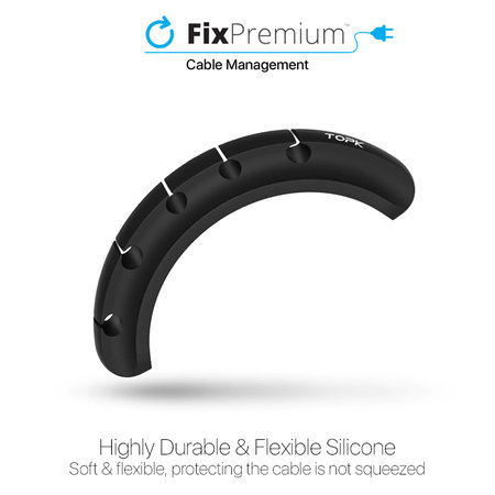 TOPK - Organizér Káblov - Držiak pre 3 Káble, čierna