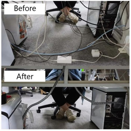 FixPremium - Organizér Káblov - Trubica (10mm), dĺžka 2M, čierna