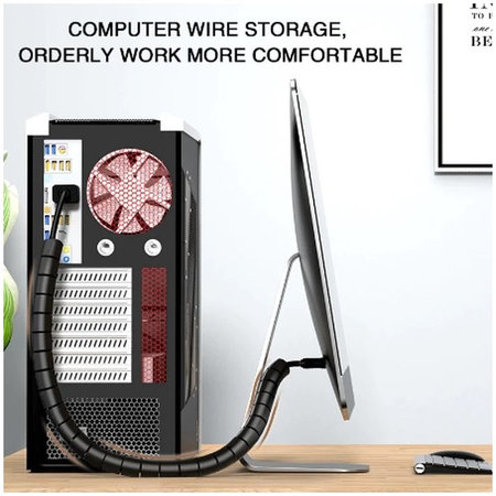 FixPremium - Organizér Káblov - Trubica (16mm), dĺžka 2M,čierna