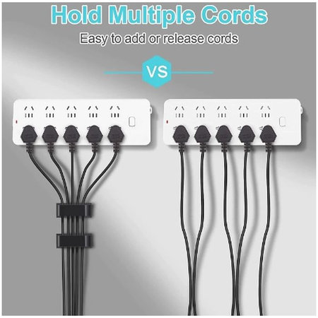 FixPremium - Organizér Káblov - Príchytka - Set 5 kusov, čierna