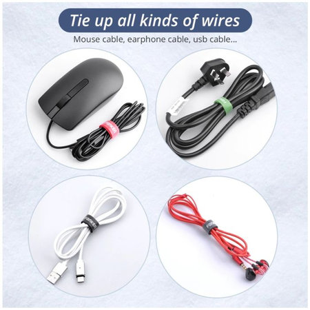 Fonken - Organizér Káblov - Sťahovacia Páska - Set 20 kusov, čierna