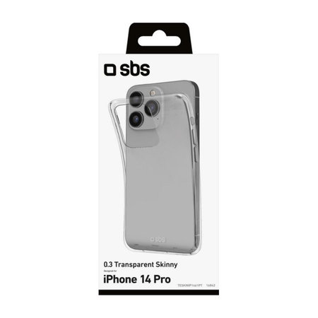 SBS - Puzdro Skinny pre iPhone 14 Pro, transparentná