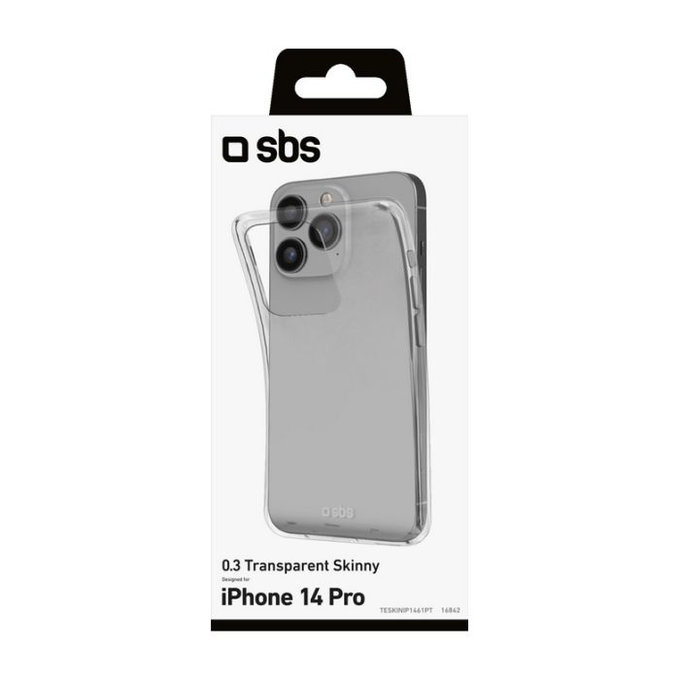 SBS - Puzdro Skinny pre iPhone 14 Pro, transparentná
