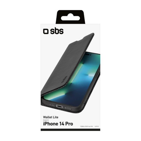 SBS - Puzdro Book Wallet Lite pre iPhone 14 Pro, čierna