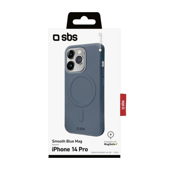 SBS - Puzdro Smooth Mag s MagSafe pre iPhone 14 Pro, modrá