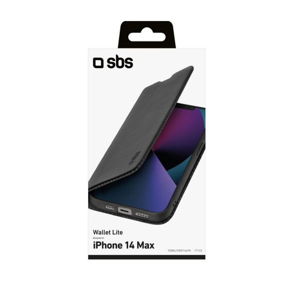SBS - Puzdro Book Wallet Lite pre iPhone 14 Plus, čierna