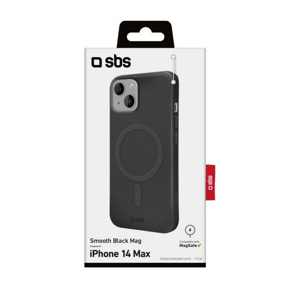 SBS - Puzdro Smooth Mag s MagSafe pre iPhone 14 Plus, čierna
