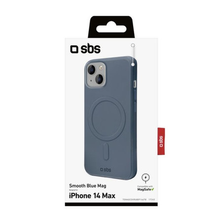SBS - Puzdro Smooth Mag s MagSafe pre iPhone 14 Plus, modrá