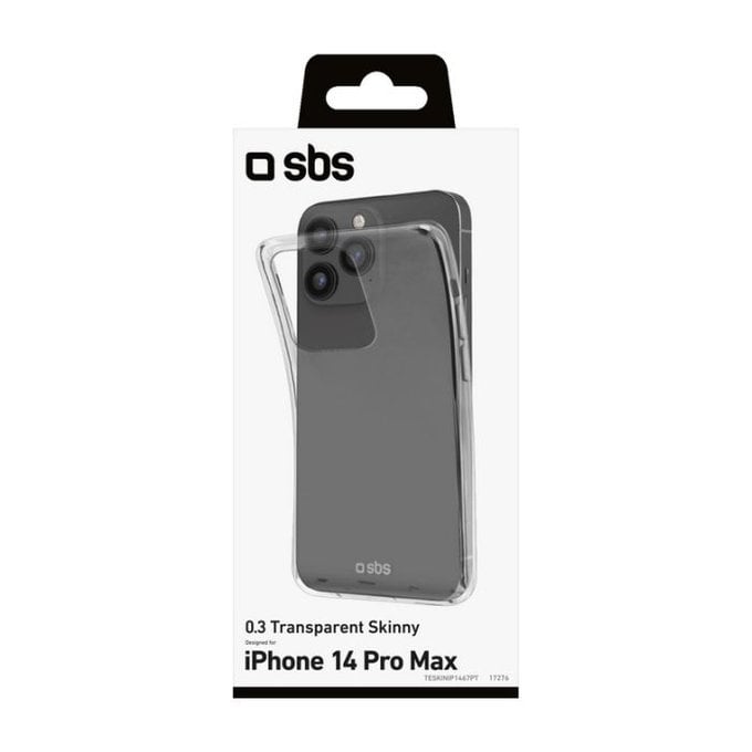 SBS - Puzdro Skinny pre iPhone 14 Pro Max, transparentná