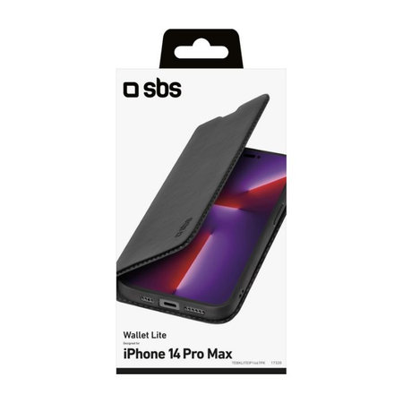 SBS - Puzdro Book Wallet Lite pre iPhone 14 Pro Max, čierna