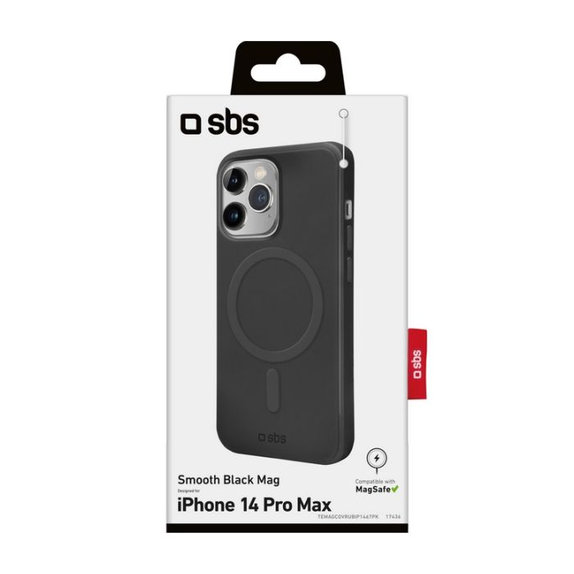 SBS - Puzdro Smooth Mag s MagSafe pre iPhone 14 Pro Max, čierna