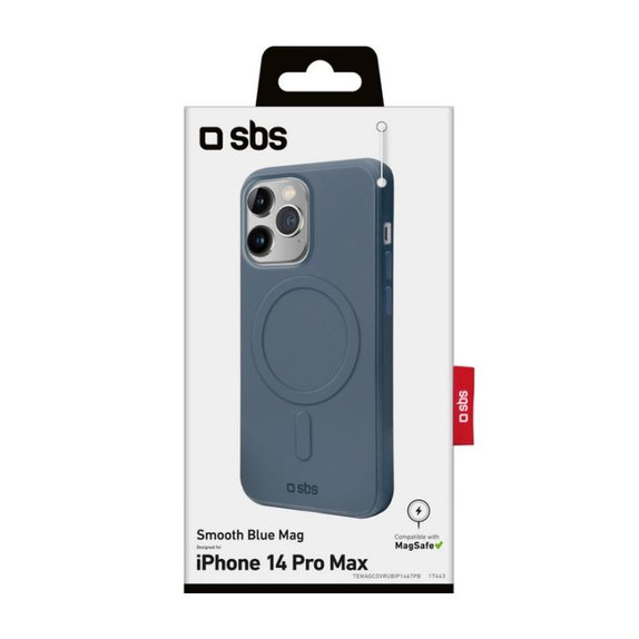 SBS - Puzdro Smooth Mag s MagSafe pre iPhone 14 Pro Max, modrá