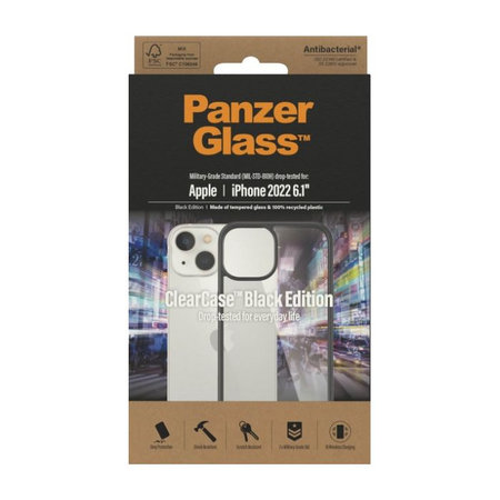 PanzerGlass - Puzdro ClearCase pre iPhone 14, čierna