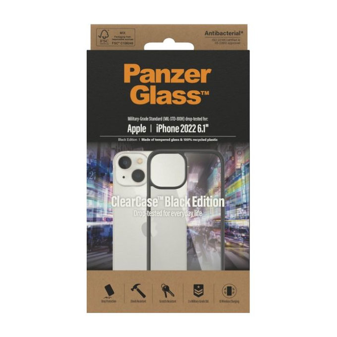 PanzerGlass - Puzdro ClearCase pre iPhone 14, čierna