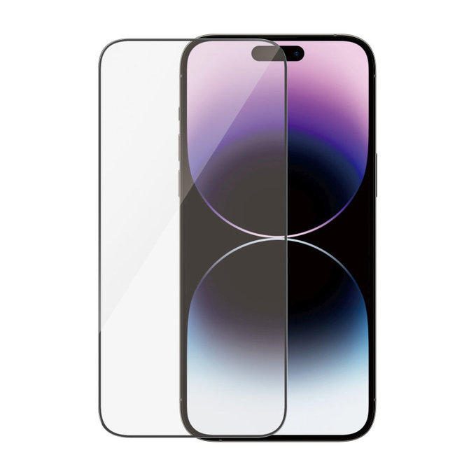 Tvrdené sklo UWF AB s aplikátorom pre iPhone 14 Pro Max, Čierna, PanzerGlass