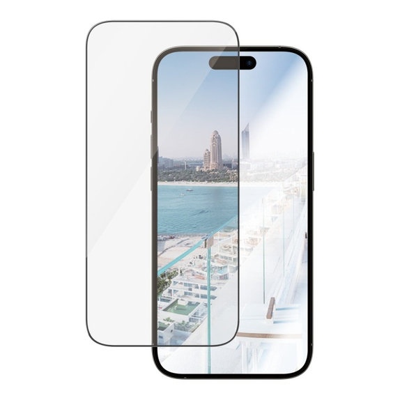 Tvrdené sklo UWF Anti-Reflective AB s aplikátorom pre iPhone 14 Pro, Čierna, PanzerGlass
