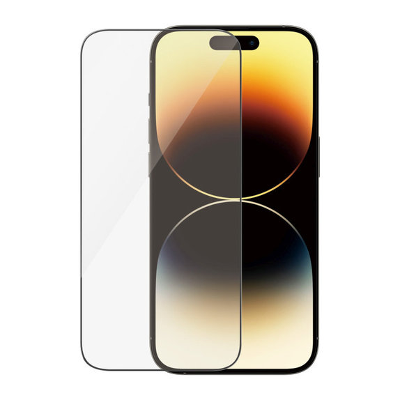 Tvrdené sklo UWF Anti-Reflective AB s aplikátorom pre iPhone 14 Pro, Čierna, PanzerGlass