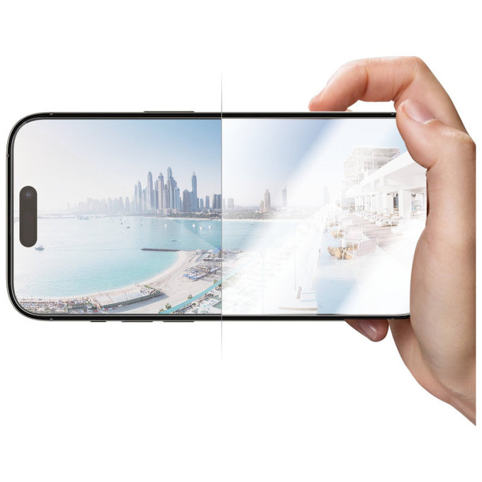 Tvrdené sklo UWF Anti-Reflective AB s aplikátorom pre iPhone 14 Pro, Čierna, PanzerGlass