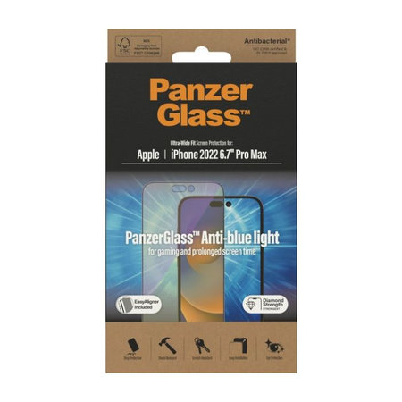 PanzerGlass - Tvrdené Sklo UWF Anti-Bluelight AB pre iPhone 14 Pro Max