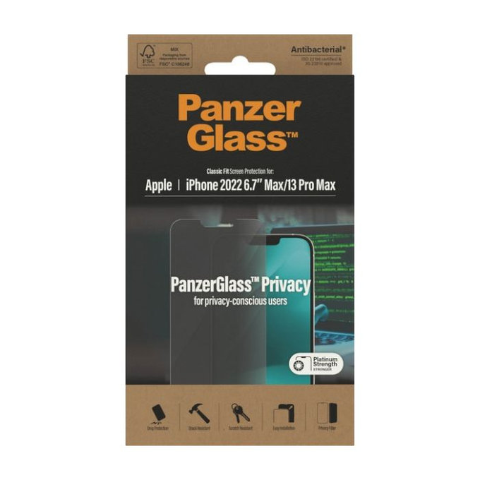 PanzerGlass - Tvrdené Sklo Privacy AB pre iPhone 13 Pro Max a 14 Plus