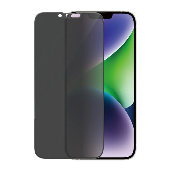 Tvrdené sklo UWF Privacy AB s aplikátorom pre iPhone 14 Plus/13 Pro Max, Čierna, PanzerGlass