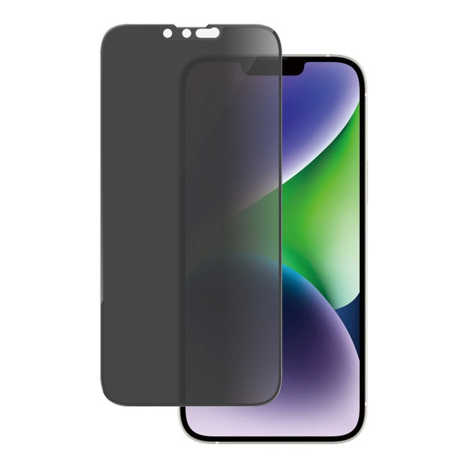 Tvrdené sklo UWF Privacy AB s aplikátorom pre iPhone 14 Plus/13 Pro Max, Čierna, PanzerGlass