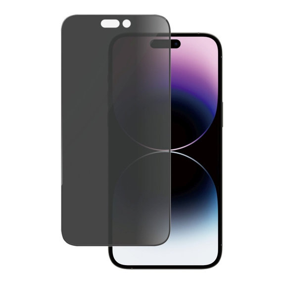 Tvrdené sklo UWF Privacy AB s aplikátorom pre iPhone 14 Pro Max, Čierna, PanzerGlass