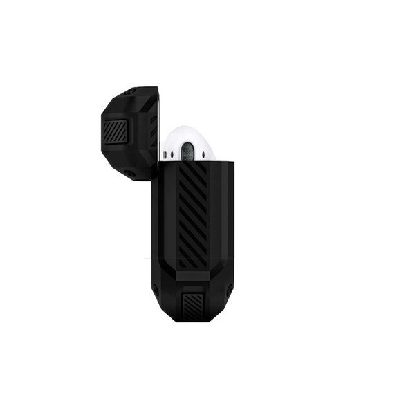 FixPremium - Puzdro Unbreakable pre AirPods 1 a 2, čierna