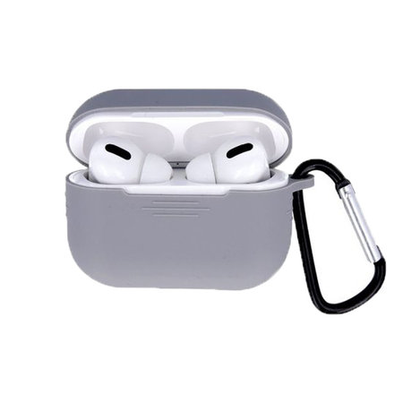 FixPremium - Silikónové Puzdro s Karabinou pre AirPods Pro, space gray
