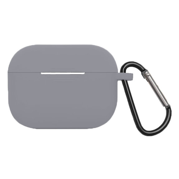 FixPremium - Silikónové Puzdro s Karabinou pre AirPods Pro, space gray