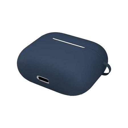 FixPremium - Silikónové Puzdro s Karabinou pre AirPods 3, modrá