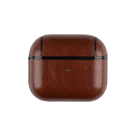 FixPremium - Puzdro z Umelej Kože pre AirPods 3, hnedá