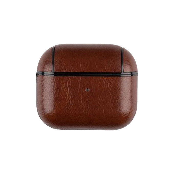 FixPremium - Puzdro z Umelej Kože pre AirPods 3, hnedá