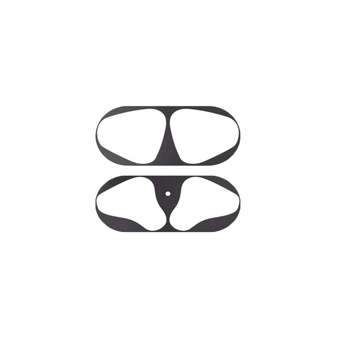 FixPremium - Nálepka proti Prachu pre AirPods 1 a 2, čierna