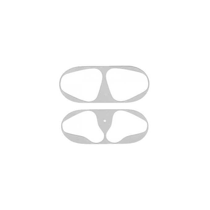 FixPremium - Nálepka proti Prachu pre AirPods 1 a 2, strieborná