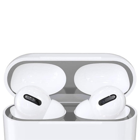 FixPremium - Nálepka proti Prachu pre AirPods Pro, strieborná
