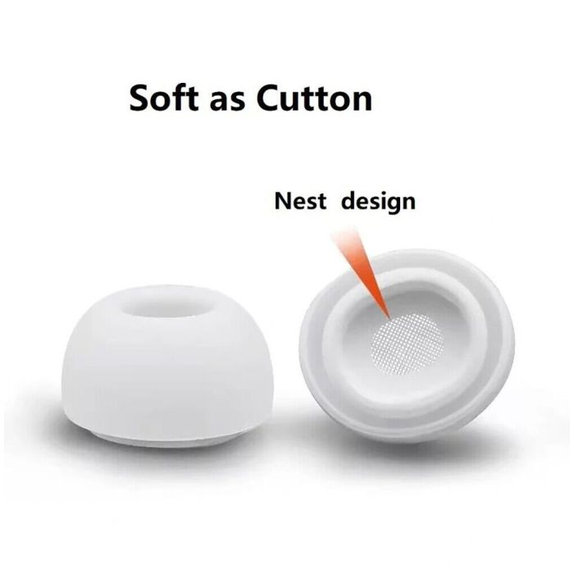 FixPremium - Vymeniteľné Gumičky pre AirPods Pro - Set 3ks (L, M, S), biela