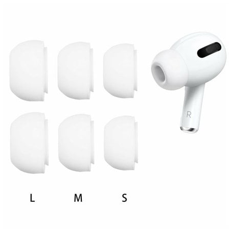 FixPremium - Vymeniteľné Gumičky pre AirPods Pro - Set 3ks (L, M, S), biela