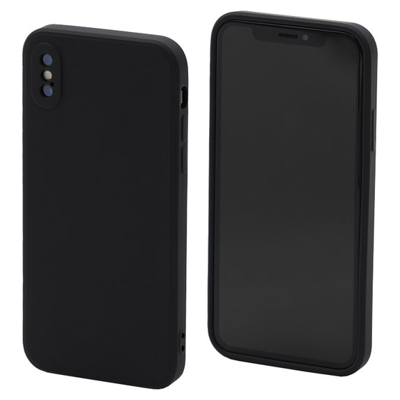 FixPremium - Silikónové Puzdro pre iPhone X a XS, čierna
