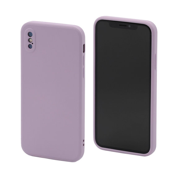 FixPremium - Silikónové Puzdro pre iPhone X a XS, fialová