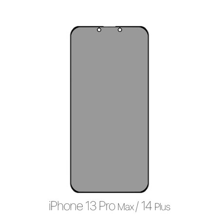 FixPremium Privacy Anti-Spy Glass - Tvrdené Sklo pre iPhone 13 Pro Max a 14 Plus