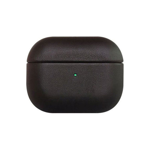 FixPremium - Kožené Puzdro pre AirPods 3, čierna