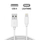 Lightning / USB kábel, 1 m, kompatibilný s Apple, bulk