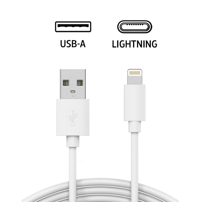Lightning / USB kábel, 2 m, kompatibilný s Apple, bulk