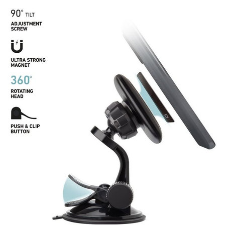 SBS - Držiak do auta Arizona Magnetic, s prísavkou, čierna