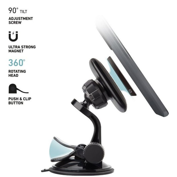 SBS - Držiak do auta Arizona Magnetic, s prísavkou, čierna