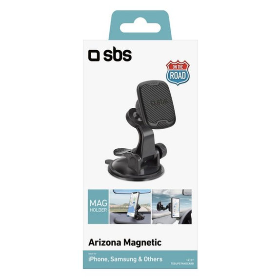 SBS - Držiak do auta Arizona Magnetic, s prísavkou, čierna